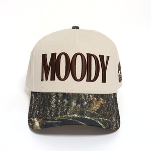 Gorra de béisbol con bordado 3D personalizada unisex al por mayor patrones de camuflaje MOQ bajo suministro de fábrica al por mayor gorra de marco de camuflaje para exteriores beige - Product Image 6
