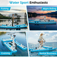 Vélo aquatique commercial pour complexe hôtelier, pédalo gonflable robuste, vélo aquatique gonflable Drop Stitch, pédalo portable pour lac et mer
