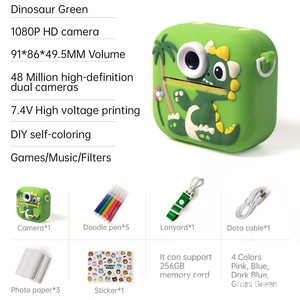 Çocuklar kamera yazıcı Mini taşınabilir termal kless çocuk oyuncakları sevimli dinozor Spaceman Mini cep etiket fotoğraf kamerası yazıcı - Product Image 5