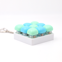 Hot Sell Custom 9 Keys Keycaps with Heart Shape Keyboard Keychain with LED Light
