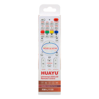 HUAYU RM-L1130 + 12 télécommande universelle blanche de remplacement pour toutes les marques Smart LED LCD TV
