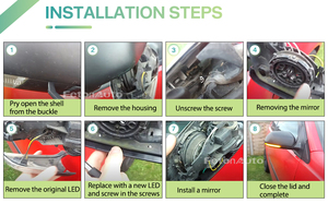 2 Piezas de Luces LED Dinámicas de 12V para Espejo Retrovisor, Indicador de Señal de Giro para V W Polo Mk4 FL Vento 2005-2010 Skoda Octavia 2004-2010 - Product Image 4