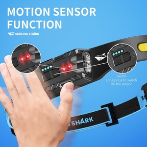 Smiling Shark Headlamp Rechargeable <b>LED</b> <b>Motion</b> <b>Sensor</b> Outdoor <b>Lighting</b> - Product Image 1