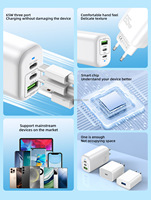Nouveauté 2025 – Adaptateur Mural USB-C GaN 65W à Charge Rapide 3 Ports pour Tablettes, Appareils Photo et Ordinateurs Portables – Prise de Voyage PD