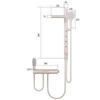 Sembowell Ensemble de douche cascade rond de luxe pour salle de bain et douche