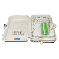 Kotak Splitter serat optik PLC, PORT tanpa potongan Ftth tahan air IP65 Nap luar ruangan 16/24 inti distribusi splitter CTO/FDB/ODP