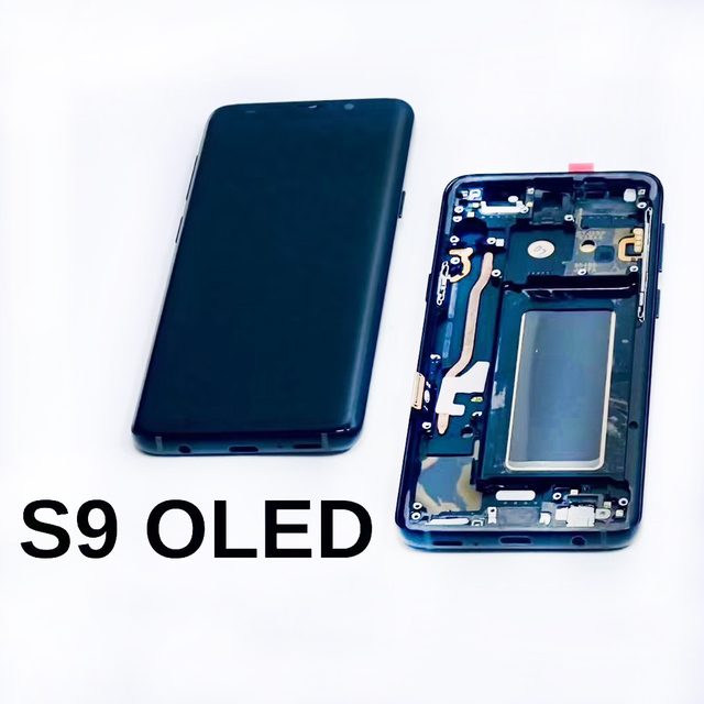 OLED with Frame for Samsung Galaxy S8 S9 Screen Replacement LCD Display for SM-G950 G960 Touch Screen Digitizer Assembly