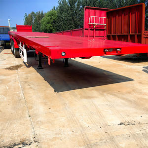 Venta Directa <span class=keywords><strong>de</strong></span> Fábrica <span class=keywords><strong>de</strong></span> un Semirremolque Plano <span class=keywords><strong>de</strong></span> <span class=keywords><strong>Tres</strong></span> <span class=keywords><strong>Ejes</strong></span> Nuevo, Personalizable en Longitud, Ancho y Altura - Product Image 4
