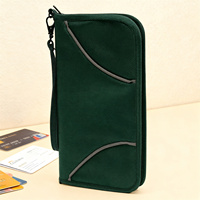 Porta Pasaportes con Bloqueo RFID y Correa de Muñeca Desmontable para Viajes, Cartera de Viaje Multiusos para Artículos Esenciales de Aeropuerto para la Familia