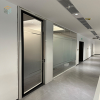 Usine directe 12mm verre clair bureau cloison modulaire salle privée diviseurs verre bureau séparation pleine hauteur systèmes muraux