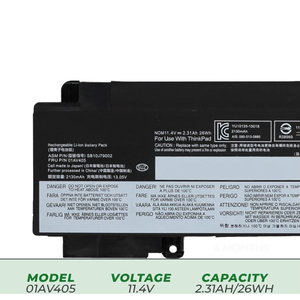 Batterie d'ordinateur portable 24Wh 00HW024 de remplacement en gros pour Lenovo ThinkPad T460s T470s, cellule au cobalt de niveau 1 CE RoHS - Product Image 4
