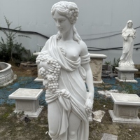 Statue en marbre sculpté à la main grandeur nature de la déesse grecque des quatre saisons pour l'église, l'intérieur ou le jardin Design traditionnel