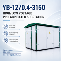 YB-12 12kV 3150kVA Poste de transformation extérieur préfabriqué personnalisé triphasé de type coffret avec intégration de système de distribution