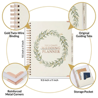 Libro Planificador de Bodas Premium, Tapa Dura, Organizador Nupcial, Diario, Papel Resistente a la Tinta de 120 g/m², Logotipo Personalizado al por Mayor de Fábrica