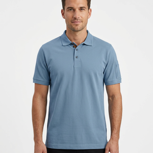 Packs de polos en coton pour hommes, col classique, manches courtes, personnalisables avec broderie, marque privée - Product Image 5