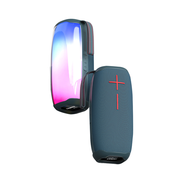 WiWU Thunder SpeakerP40 Waterproof IPX6 Memory Card Slot Music Dazzle Color Lamp Wireless Connect Hands Free Function