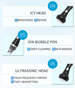 Nuevo negro inteligente agua oxígeno limpieza profunda cuidado de la piel profesional dermoabrasión máquina de belleza analizador de piel máquina Facial - Product Image 3