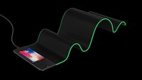 Tapis de Souris Carré OEM Personnalisé avec Logo, Grand Tapis de Bureau Gamer Noir avec LED RGB et Chargeur Sans Fil, en Stock
