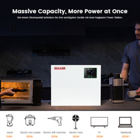 Nouveau modèle DC 220V 250W AC 13V 36V 10A 200W Système d'alimentation solaire domestique hors réseau avec onduleur et batterie LiFePO4 à entrée solaire