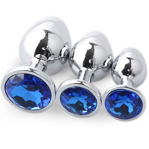 قاعدة جوهرة للاستخدام المنزلي جهاز تدليك سدادة المؤخرة من سبائك الألومنيوم سدادة شرجية للجسم للإناث والذكور لتطبيق الجسم - Product Image 1