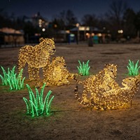 Decoración de Faroles para Parque de Atracciones de Animales, para Navidad, Uso en Interiores/Exteriores, Espectáculo de Luces para Parque Temático
