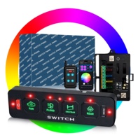 Nouveau Panneau de Commande d'Éclairage Tout-Terrain 12V 24V RGB Dimmer 4 Gangs pour VTT, SUV, Camion, Véhicules Tout-Terrain, Marine, VR, Bateaux - Vente en Gros 4/6/8/12 Gangs