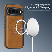 Étui en cuir magnétique de luxe Ruite OEM pour Google Pixel 11Pro XL, texture premium, TPU PC antichoc, logo personnalisé B2B