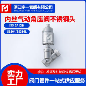 Vannes à siège angulaire interne filetées en Y, résistantes aux hautes températures, fournies par le fabricant, avec tête en acier inoxydable - Product Image 3