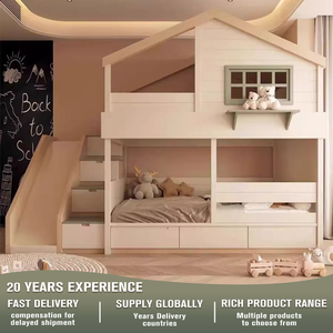 Cama Suspensa Extensível Moderna para Crianças para Apartamento ou Porão com Armários e Escorregador para Sala de Estar - Product Image 4