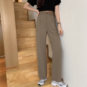Pantalon large décontracté taille haute style coréen vintage pour femme, coupe bootcut fluide, en stock, nouvelle collection été 2024 - Product Image 6