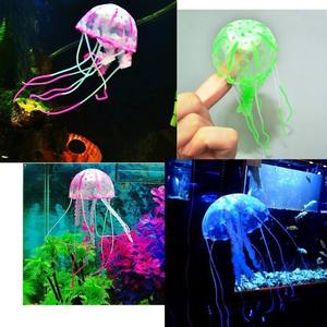 <span class=keywords><strong>Guangzhou</strong></span> Aquarium Landschapsdecoratie Fluorescerende Middelgrote Siliconen Gesimuleerde Kwallen Groothandel Goudvisbak - Product Image 2