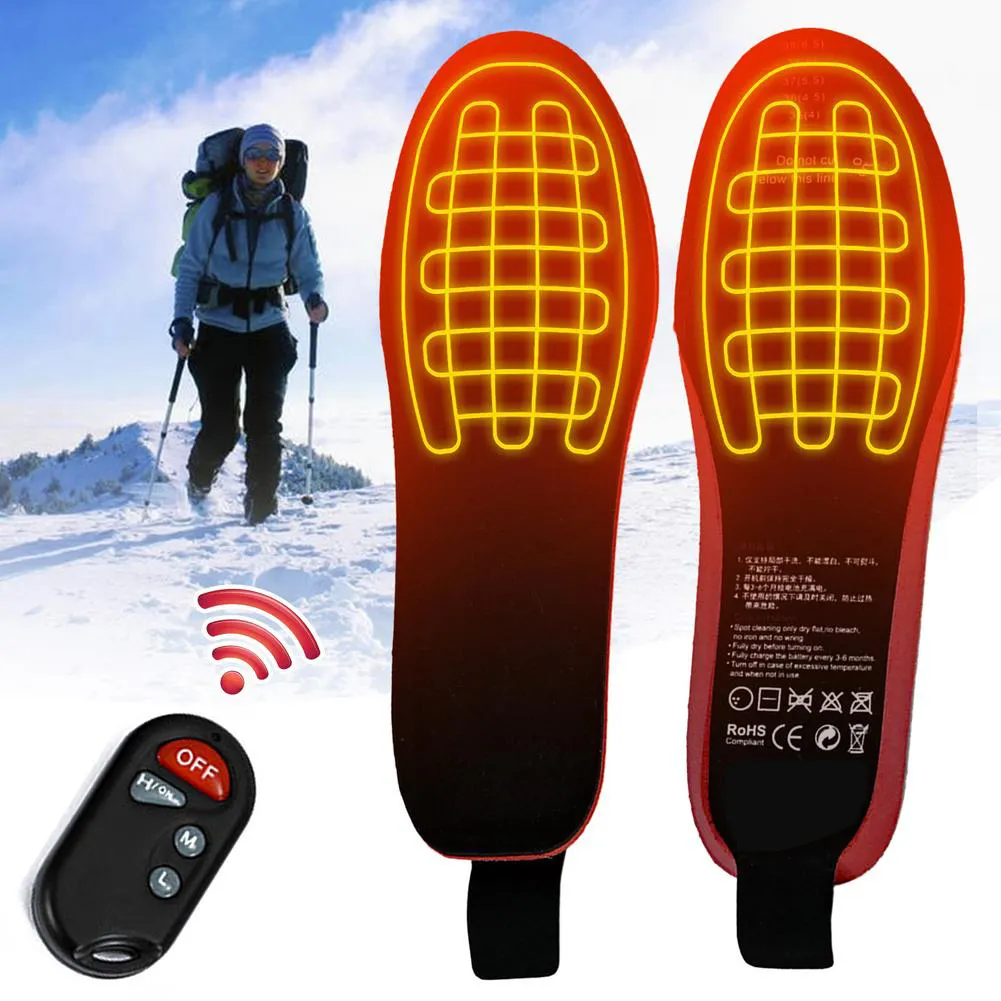 Спорт на открытом воздухе USB подогревом обувные стельки ноги в тепле с электрическим подогревом температуры 55 моющиеся лыжный Охота hik нагревающиеся стельки