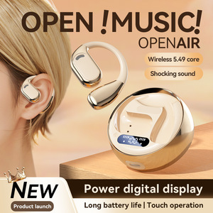 Smart Innovative Hanging Open Ear Air <b>Bone</b> <b>Conduction</b> Noise Cancelling Silicone Hook Wireless BT Sports Earphones Earbuds - Product Image 5