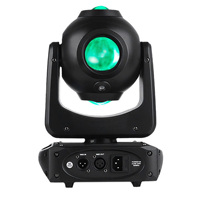 Projecteur de scène mobile LED RGBW 4-en-1 80W avec faisceau laser, wash et zoom, corps en aluminium, contrôle DMX512 pour discothèque et boîte de nuit