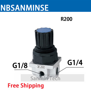 NBSANMINSE R-200 ตัวปรับแรงดันอลูมิเนียม ตัวประมวลผลแหล่งอากาศ ชิ้นส่วนนิวเมติก - Product Image 3