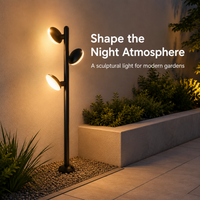 Lampe de jardin LED 36W à 3 têtes de 1m avec télécommande intelligente APP et base antirouille pour l'aménagement paysager commercial