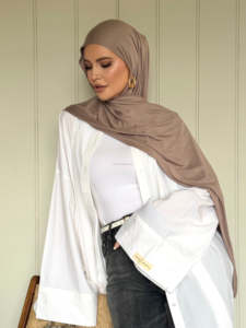 プレミアムジャージースカーフ滑らかなテクスチャイスラム教徒女性ベールHijabs高級滑らかなジャージー女性のためのイスラム教徒のヒジャブ - Product Image 2