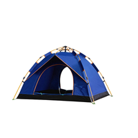 Tente de camping extérieure à installation rapide, sans assemblage nécessaire, pour 3-4 personnes, design pliable portable, protection contre le soleil et la pluie