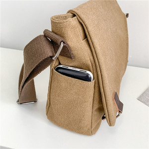 Sac à bandoulière simple en toile pour hommes, style collège, sac de travail à la mode, sac à bandoulière simple, grande capacité, messager moi - Product Image 6