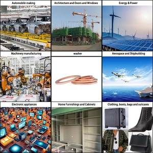 Manufacturer Custom Washer M6M8M10 Purple <strong>Copper</strong> Sealing Ring, Marine Flat <strong>Gasket</strong>, Red <strong>Copper</strong> Oil Blocking <strong>Gasket</strong> - Product Image 3