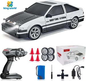 AE86 mobil RC 1:16 hobi mainan Remote Control 4x4 Model mobil balap RC kendaraan mainan remot kontrol carros dengan lampu LED