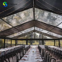 Grandes tentes de réception en PVC blanc sur mesure pour mariages et événements, chapiteaux 40x60m, qualité commerciale, robustes pour l'extérieur
