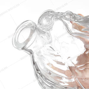 Conception <span class=keywords><strong>de</strong></span> <span class=keywords><strong>coeur</strong></span> personnalisée 500ml clair Logo personnalisé Vodka Gin <span class=keywords><strong>Rhum</strong></span> WhiskyTequila Brandy bouteille avec liège - Product Image 2