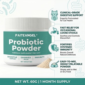 Poudre Probiotique pour Chats Contre la Diarrhée Marque Blanche 60g – Soutien Digestif, Immunitaire et de la Flore Intestinale – Supplément à base de Saccharomyces Boulardii - Product Image 1