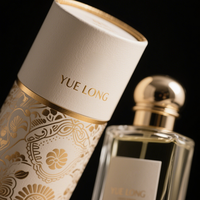 Qualité de luxe personnalisé feuille d'or en relief logo papier carton ensemble de tubes ronds boîte pour l'emballage de parfum bouteilles en verre bocaux