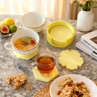 Accessoires de barre de moules de dessous de verre époxy en silicone carrés et ronds pour la forme ovale d'art de résine avec la boîte de rangement