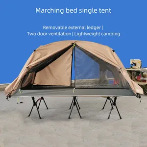 Tenda doppia per campeggio esterno a prova di pioggia tenda per campeggio ispessita doppio strato a prova di freddo da pesca tenda da campeggio