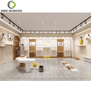 Beauty Baby Shop Design Clothing Store Furniture Custom Wall Mounted Adjustable Clothing Display Rack Clothing Display Fixture - Product Image 4