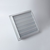 Couvercle d'aération mural en alliage d'aluminium Grille d'aération carrée et étanche HVAC Persiennes par gravité personnalisées de couleur blanche pour l'intérieur