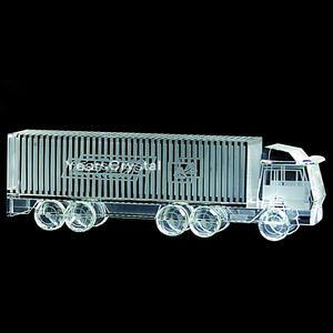 Modèle de camion élégant en verre pour collection d'art, personnalisable OEM, pour présentoir de verre et de cristal - Product Image 3